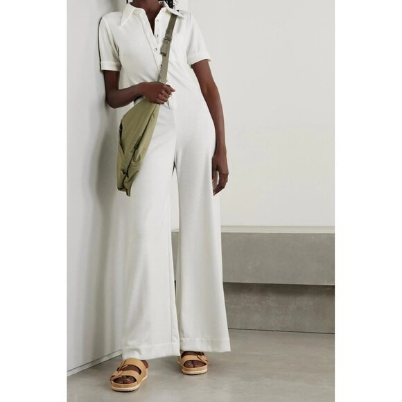 Suzie Kondi Pants - NWT SUZIE KONDI Stretch-Ponte‎ Jumpsuit in Ivory - Size XS